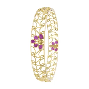 Bangle With Precious Ruby Stone