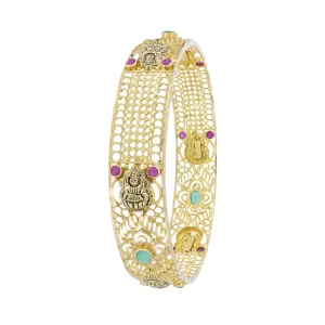 Bangle With Precious Ruby & Emerald Stone