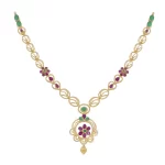 Necklace with Precious Ruby & Emerald Stone