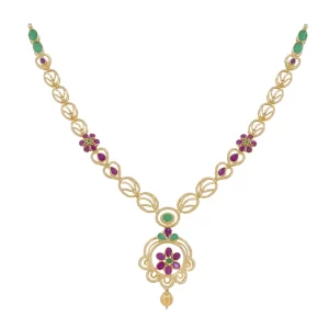 Necklace with Precious Ruby & Emerald Stone