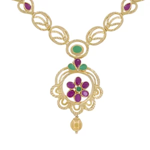 Necklace with Precious Ruby & Emerald Stone - Image 2