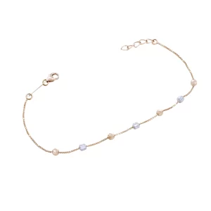 18 kt Bracelet with Rodium Mix